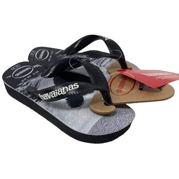 Havaianas- Kids Surfer Flip Flop Sandals- Black/Gray Size 9 NWT - Picture 1 of 7